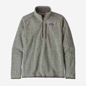Patagonia Men’s Better Sweater Quarter Zip (Size Large, Stonewash Gray)